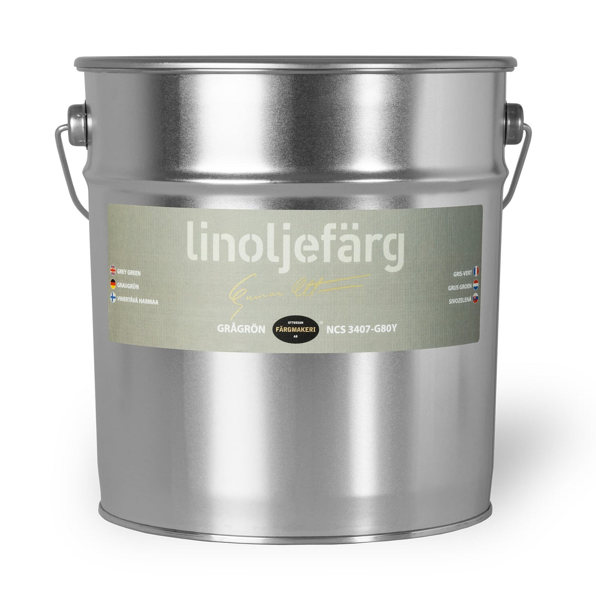 Ottosson linoljefärg - Grågrön