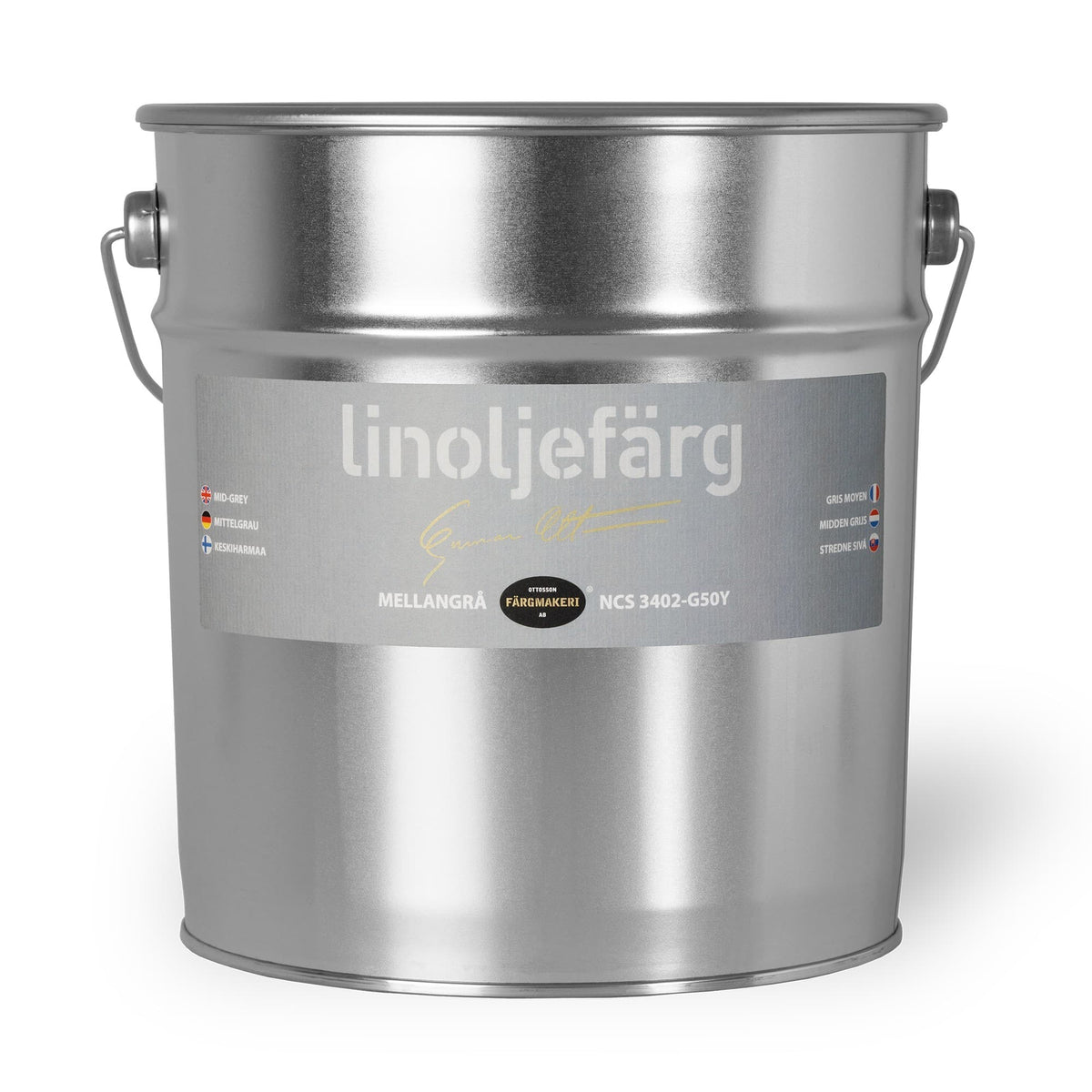 Ottosson linoljefärg - Mellangrå
