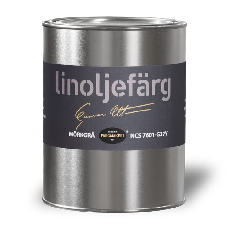 Ottosson linoljefärg - Mörkgrå