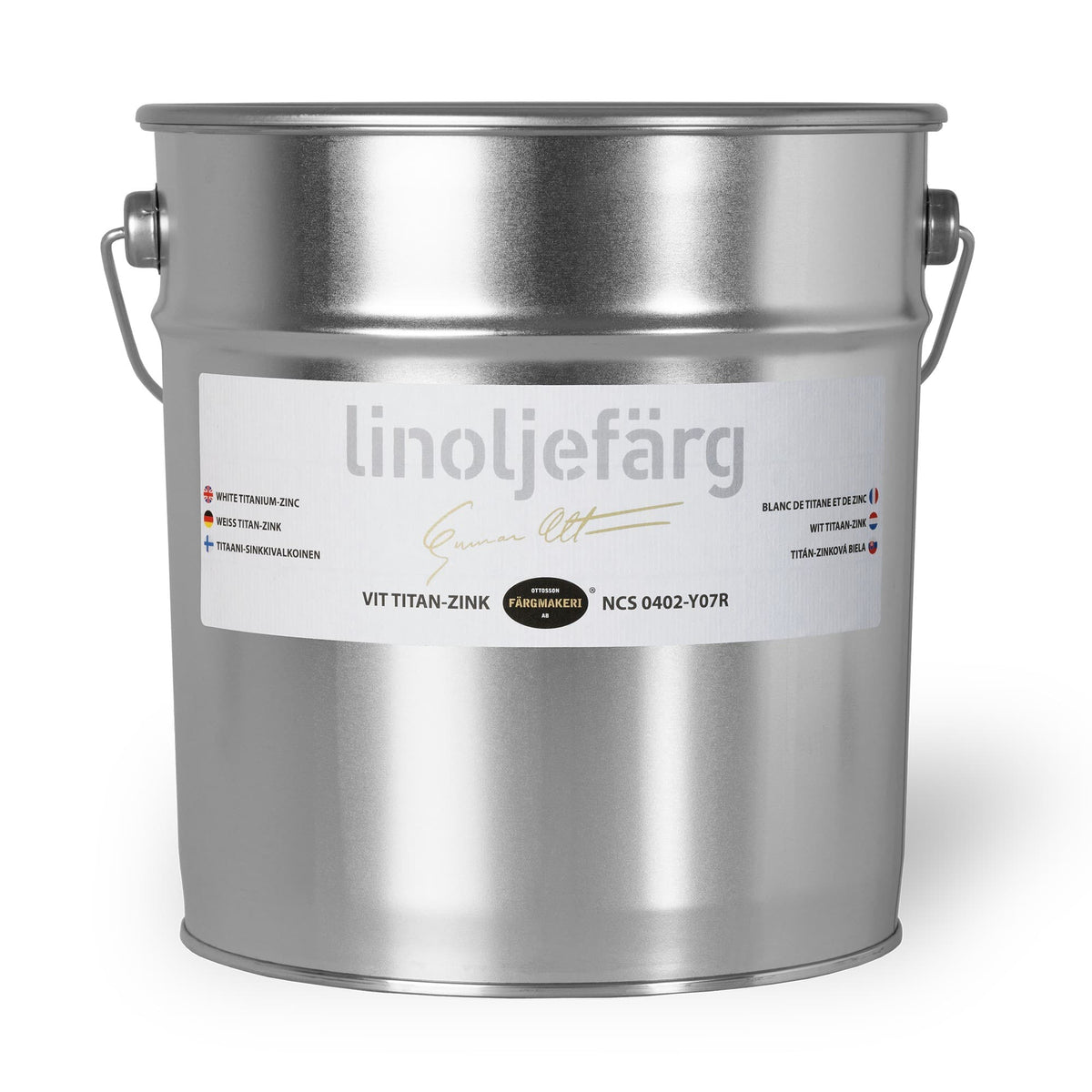 Ottosson linoljefärg - Vit Titan-Zink