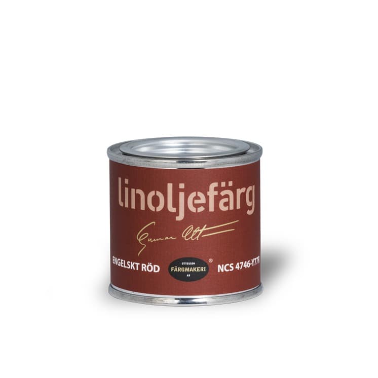 Ottosson linoljefärg - 1A-48A Engelskt Röd
