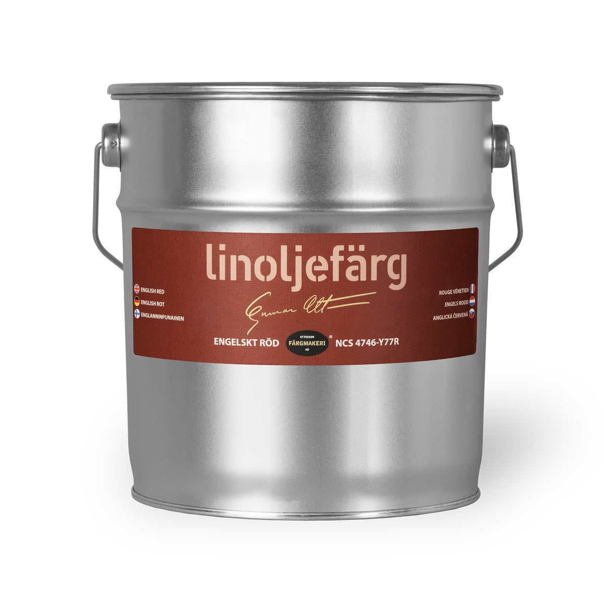 Ottosson linoljefärg - 1A-48A Engelskt Röd
