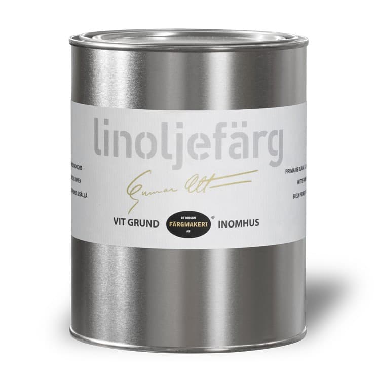 Ottosson linoljefärg - Vit Grund inomhus