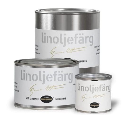 Ottosson linoljefärg - Vit Grund inomhus
