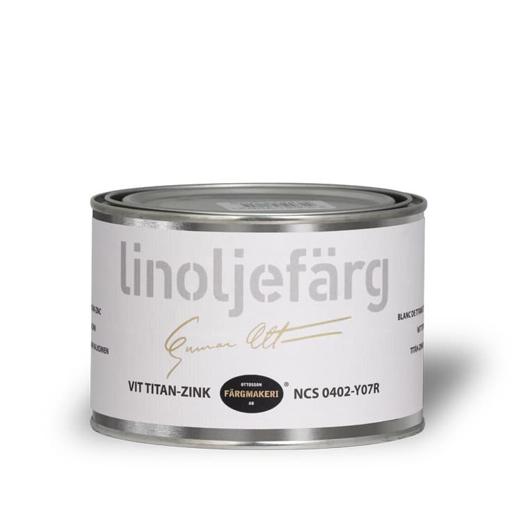 Ottosson linoljefärg - Vit Titan-Zink