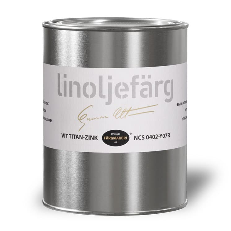 Ottosson linoljefärg - Vit Titan-Zink